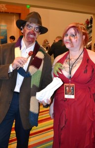 The Zombie 4th Doctor and a Zombie Prom A.D. Sams at Spooky Empire Ultimate Horror Weekend 2012
