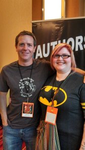 Hug Howey and one very excited A.D. Sams at Spooky Empire Ultimate Horror Weekend 2012